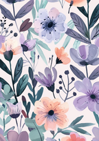 Purple Floral Notebook