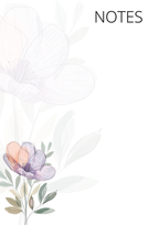 Purple Floral Notebook