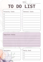 Purple Floral Notebook