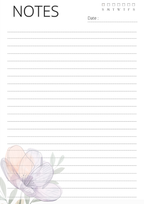 Purple Floral Notebook