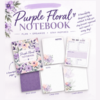 Purple Floral Notebook